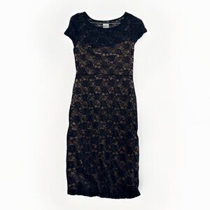 Guilty Lace Lingerie Dress Sexy Romantic Coquette Cocktail Sheer Floral Sz M